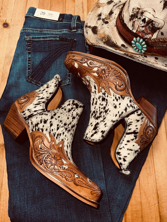 Myra boots - West Street Western Hand-Tooled Booties