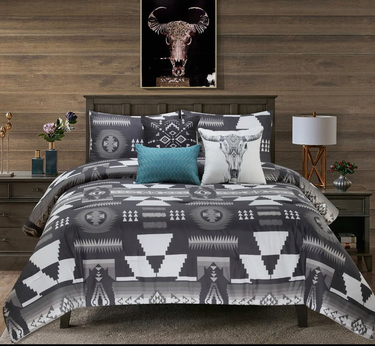 Grey Southwest 6pc Comforter Set