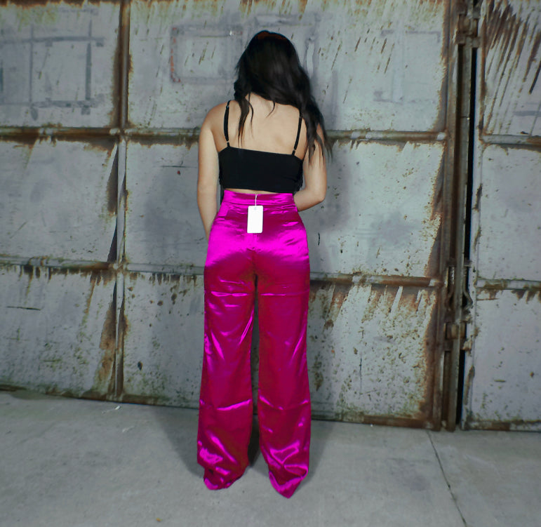 Just cause I’m a woman PINK silk pants