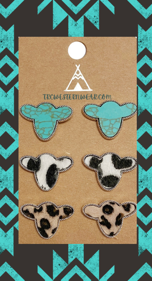 Cow earring set